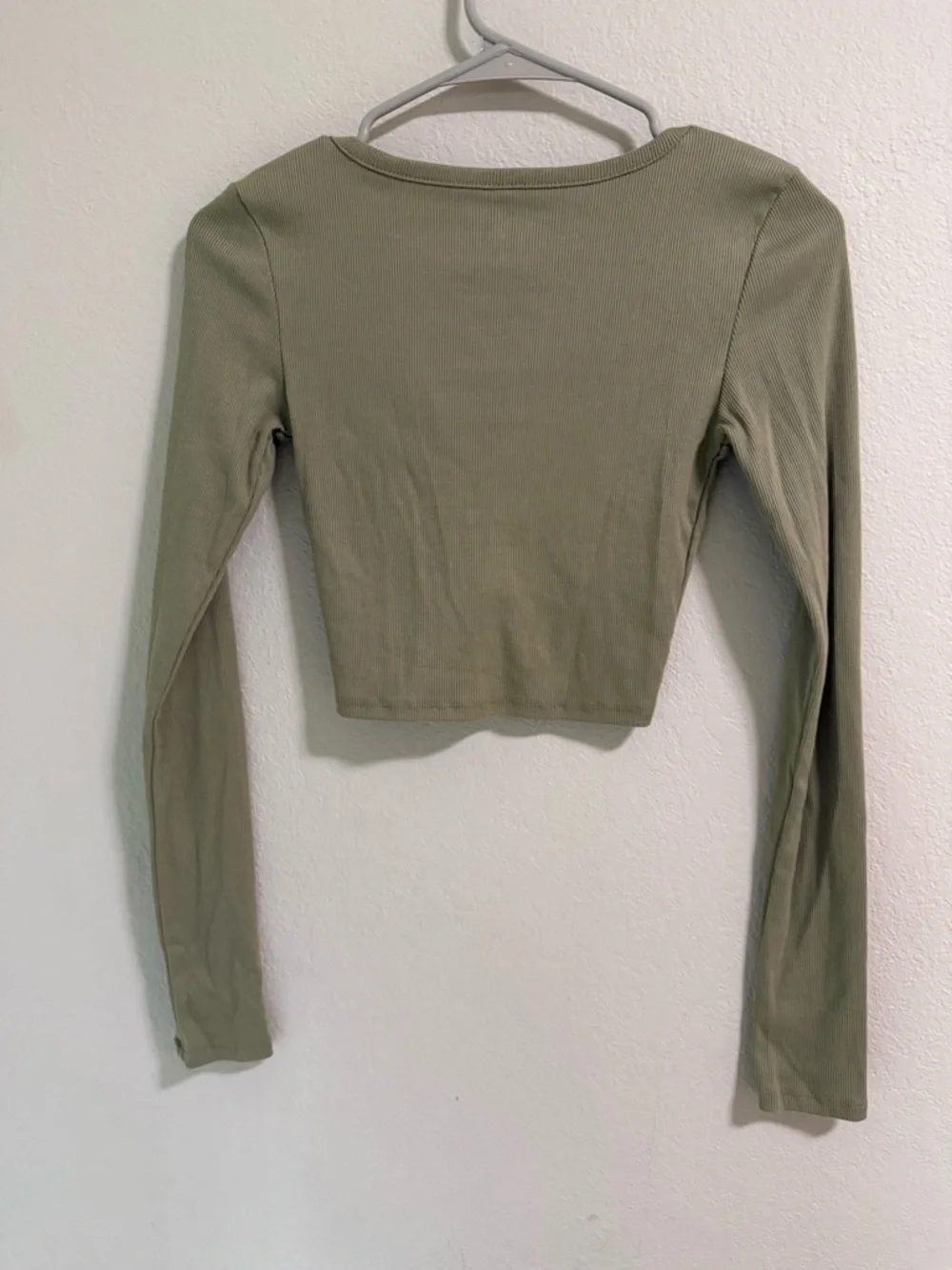 American Eagle Ribbed Crop Top Bundle XS Green Mustard Y2K - Picture 5 of 11